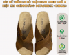 Dép đế trấu da bò thật Quai Chéo chữ X hiệu KIM chính hãng Detaunisex - DEBO23