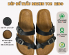 Dép đế trấu xỏ ngón nam nữ Birken thời trang văn phòng DETAUNISEX - DETA22D-TPR