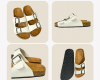 Dép đế trấu quai ngang 2 khoá Birken phong cách văn phòng Detaunisex - DETA21T-TPR