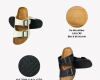 Dép đế trấu quai ngang 2 khoá Birken phong cách văn phòng Detaunisex - DETA21T-TPR