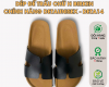 Dép dế trấu đi mưa chữ H Full đen phong cách Hermers  DETA14F
