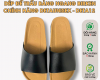 Dép đế trấu 1 quai ngang bảng lớn Full Đen Deta12F