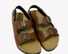Giày sandal đế trấu 2 khóa nam nữ màu ĐEN Sata21D