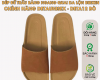 Dép đế trấu quai bảng ngang quai da lộn DETAUNISEX - DETA12 BÒ