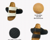 Dép đế trấu Birken DOUBLE STICKY STRAP 2 QUAI XÉ DÁN đế TPR Detaunisex - DETA25D-TPR ĐEN