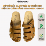 Dép đế trấu da bò thật rọ chiến binh hiệu KIM chính hãng Detaunisex - DEBO41