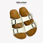 Dép đế trấu quai ngang 2 khoá Birken phong cách văn phòng Detaunisex - DETA21T-TPR