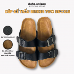 Dép đế trấu quai ngang 2 khoá Birken phong cách văn phòng Detaunisex - DETA21D-TPR