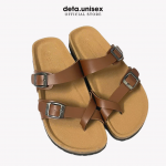 Dép đế trấu xỏ ngón màu bò - Deta22B