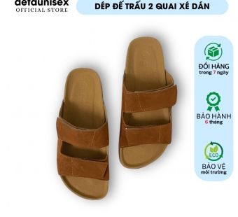 Dép đế trấu 2 quai ngang xé dán nam nữ Birken - DETA25BD