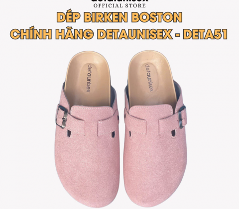 Dép sục Birken Boston thời trang nam nữ 2025 - Detaunisex - DETA51H HỒNG