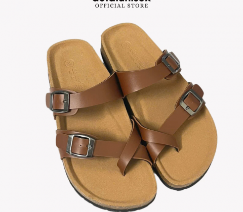 Dép đế trấu xỏ ngón màu Đen Deta22D