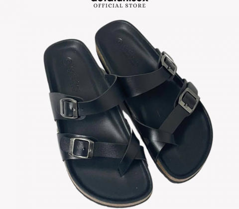 Dép đế trấu xỏ ngón màu Đen Deta22D