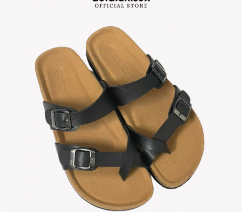 Dép đế trấu xỏ ngón màu Đen Deta22D